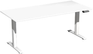 Tavolo elevatore elettrico regolabile in altezza, 1800x800x730-1230, bianco/bianco