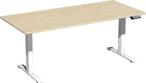 Tavolo Elevate Plus 1800x800x630-1280mm bianco/acero
