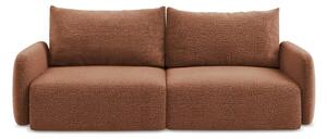 Divano color mattone allungabile/con contenitore 238 cm Kalena – Makamii
