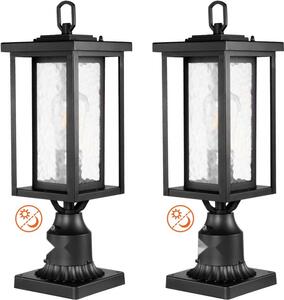 Lampada da esterno con sensore crepuscolare - Lampada da terra in alluminio resistente alle intemperie - Lampada da sentiero E27 per l'illuminazione del giardino - Lampada da esterno
