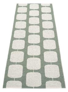 Passatoia da interno/esterno verde/color crema 70x200 cm Sten Army – Pappelina
