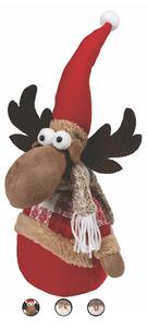 Pupazzo decorativo fermaporta natalizio in stoffa 1 kg Cortina