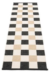 Passatoia da interno/esterno nera/color crema 70x240 cm Pix Black Vanilla – Pappelina