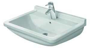 Lavabo Duravit Starck 3 larghezza 60 cm 1 foro per rubinetto, bianco WonderGliss 3006000001