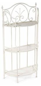 Scaffale Étagère Shabby Chic in Metallo Colore Crema