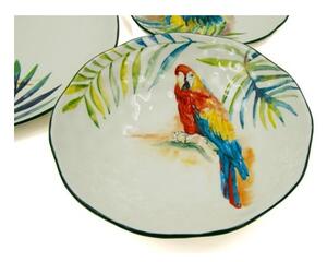Servizio di Piatti in Porcellana "Jungle Parrot" 18 Pezzi - Royal