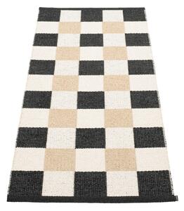 Passatoia da interno/esterno nera/color crema 70x160 cm Pix Black Vanilla – Pappelina
