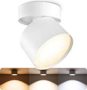 SSC-LUXon lampada da soffitto bianca faretto orientabile con GX53 LED 3W tre colori di luce regolabili 3CCT - lampada spot rotonda 230V