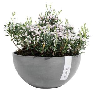 Vaso per piante e fiori Brussels ECOPOTS in plastica colore grigio H 14 cm, Ø 30 cm