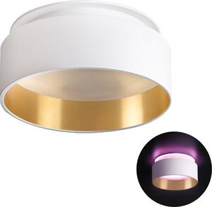 SSC-LUXon Sudara design faretto LED da incasso bianco oro con luce Smarthome WLAN LED RGB CCT - faretto compatibile con Alexa, Siri e Google