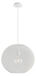 Lampadario Design Esedra bianco in metallo, D. 50 cm, L. 120 cm, LUCE AMBIENTE DESIGN