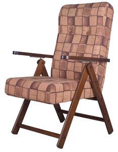 Poltrona sedia sdraio Molisana bis in legno massello regolabile in 4 posizioni