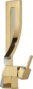 Rubinetto per lavabo, monocomando, girevole a 360 gradi, oro