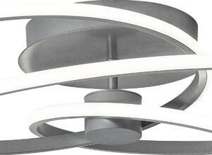 Plafoniera moderno MISTY LED dimmerabile , in alluminio, argento D. 52 cm 2240 LM NOVECENTO