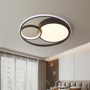 Style home Plafoniera LED Plafoniera 55W Ø50x8,5cm dimmerabile con telecomando, luce per soggiorno camera da letto ufficio, nero