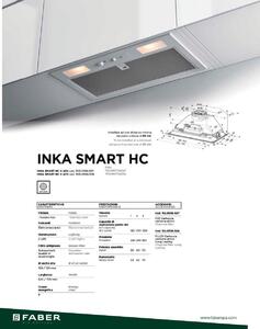 Cappa a incasso Inka Smart HCX A70 FABER grigio inox L 70 cm