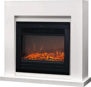 Caminetto elettrico Xaralyn - Evita - legno bianco - riscaldamento 1500 watt - con telecomando - caminetto da incasso incluso - caminetto decorativo