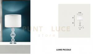 Lume piccolo tebe trasparente e cromo 1 luce attacco e14 d.25cm