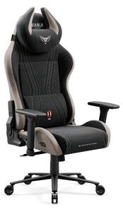 Diablo X-Horn 2.0 sedia da gioco Rivestimento in tessuto Sedia da ufficio Sedia da ufficio Braccioli 3D Funzione dondolo Cuscino lombare Poggiatesta