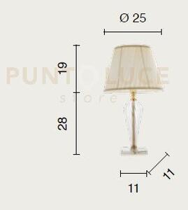 Lume piccolo villa 1 luce ambra e oro attacco e14