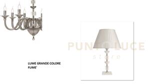 Lume grande gala 1 luci attacco e14 fume' e cromo h.40+26cm