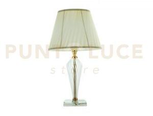 Lume piccolo villa 1 luce trasparente e oro attacco e14