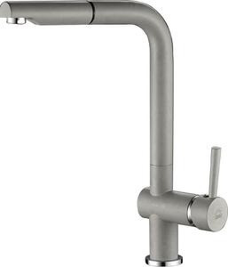 Rubinetto da cucina grigio LUNA BLZ_969D con bocca estraibile e mobile, facile montaggio, testa in Vetroceramica, riduce il consumo d'acqua