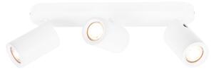 Ledvion, plafoniera LED bianca, rettangolare, 3 luci, attacco GU10, 3W, luce bianca fredda
