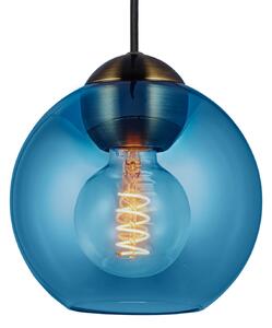 Lampada a sospensione Halo Design, BUBBLES, dimmerabile, Blu, Soggiorno, Vetro, Design
