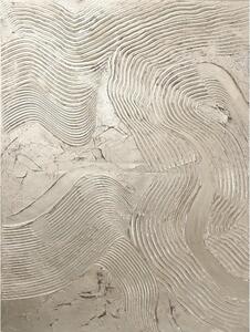 Quadro dipinto a mano 88x118 cm Metallic Silver - Malerifabrikken