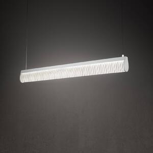 Slamp Lampada a sospensione LED Modula, plissettata, grigio chiaro