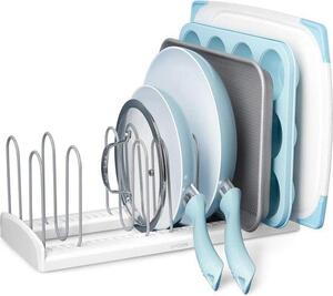 Scaffale organizzativo per accessori da cucina con divisorio estraibile