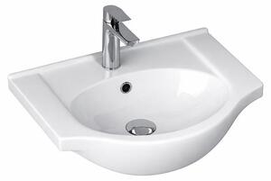Lavabo in Vetroceramica Leziter V55 con ante, 55x42 cm