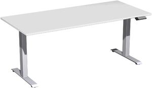 Tavolo elevatore elettrico regolabile in altezza, 1800x800x730-1230, grigio chiaro/argento