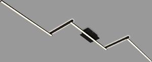 Lampada da soffitto a LED orientabile a 5 luci 28 W nero metallo-plastica Briloner