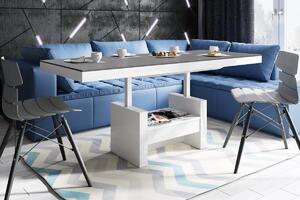 Tavolino di design HLU-111 con cassetto estraibile e regolabile in altezza, tavolo da pranzo