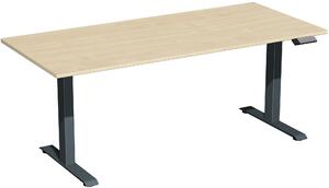 Tavolo elevatore elettrico regolabile in altezza, 1800x800x730-1230, acero/antracite