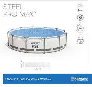 Piscina fuoriterra tonda 549x122H Steel Pro Max Bestway 56462 completa accessori