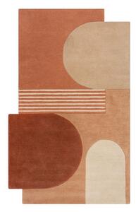 Tappeto color terracotta in lana tessuto a mano 150x240 cm Lozenge Terracotta – Flair Rugs