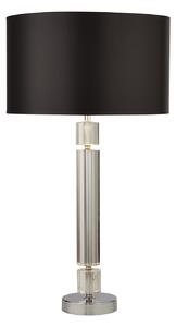 Lampada Da Scrivania Contemporanea Kylie Vetro Cromo Acciaio Nero 1 Luce E27