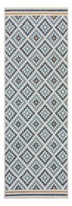 Tappeto da interno e esterno giallo e blu 80x230 cm Zia Trellis – Flair Rugs