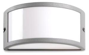 Applique Esterno Moderna Emerson Alluminio Grigio Bianco 1 Luce E27 Ip54