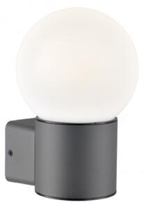 Applique Esterno Moderna Brooklyn Alluminio Nero Bianco 1 Luce E27 Ip44