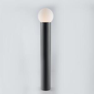 Paletto Esterno Moderno Brooklyn Alluminio Nero Bianco 1 Luce E27 Ip44