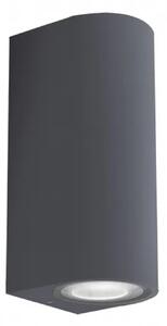 Applique Esterno Moderna Harper Alluminio Nero 2 Luci Gu10 Ip54