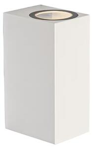 Applique Esterno Moderna Isla Alluminio Bianco 2 Luci Gu10 Ip54