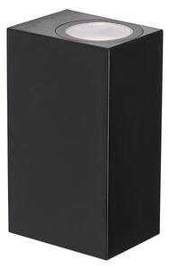 Applique Esterno Moderna Isla Alluminio Nero 2 Luci Gu10 Ip54
