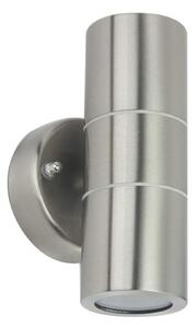 Applique Esterno Moderna Landon Acciaio 2 Luci Gu10 Ip54