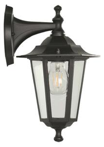 Applique Esterno Riley Alluminio Nero Giu' 1 Luce E27 Ip44