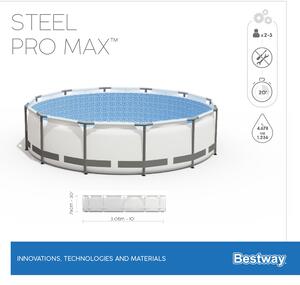 Piscina con struttura rotonda Steel Pro MAX 305x76 cm Bestway 56406